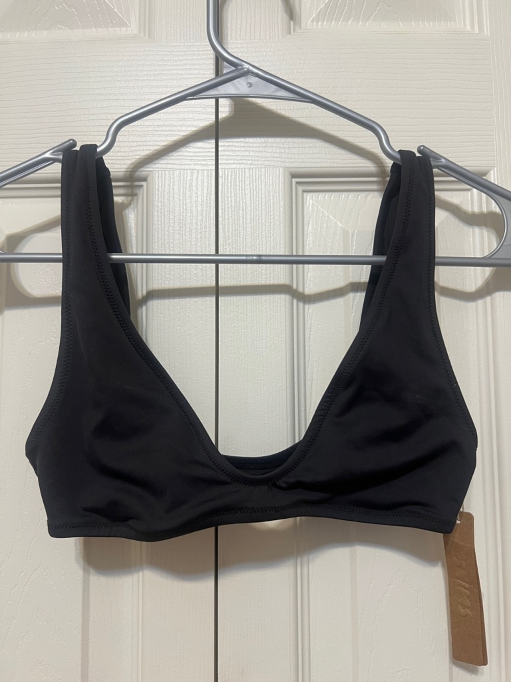 Skims Black Scoop-Neck Bralette -